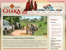 Tablet Screenshot of chakasafaris.com